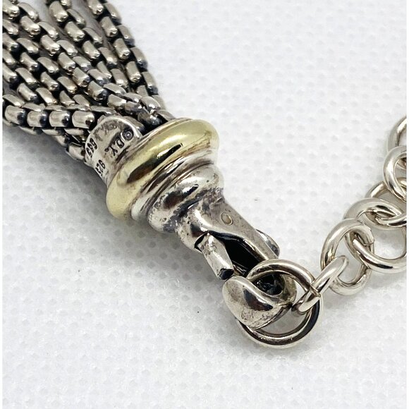 David Yurman 6 Strand & Quatrefoil Enhancer 925 585 - Picture 6 of 13